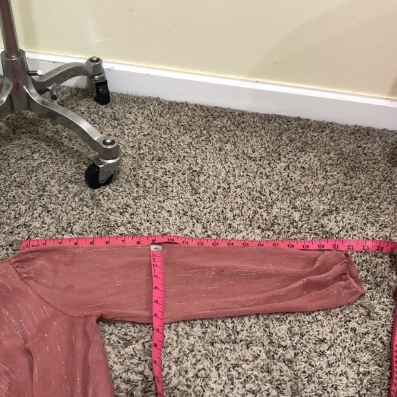 Francesca’s Collection Premier Amour Maxi Dress Size 2 Mauve Pink Gold Striped - Picture 9 of 10